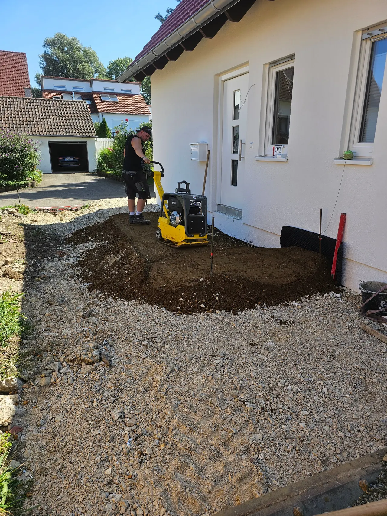 Detailansicht des Hauseingangspodests in Dellmensingen